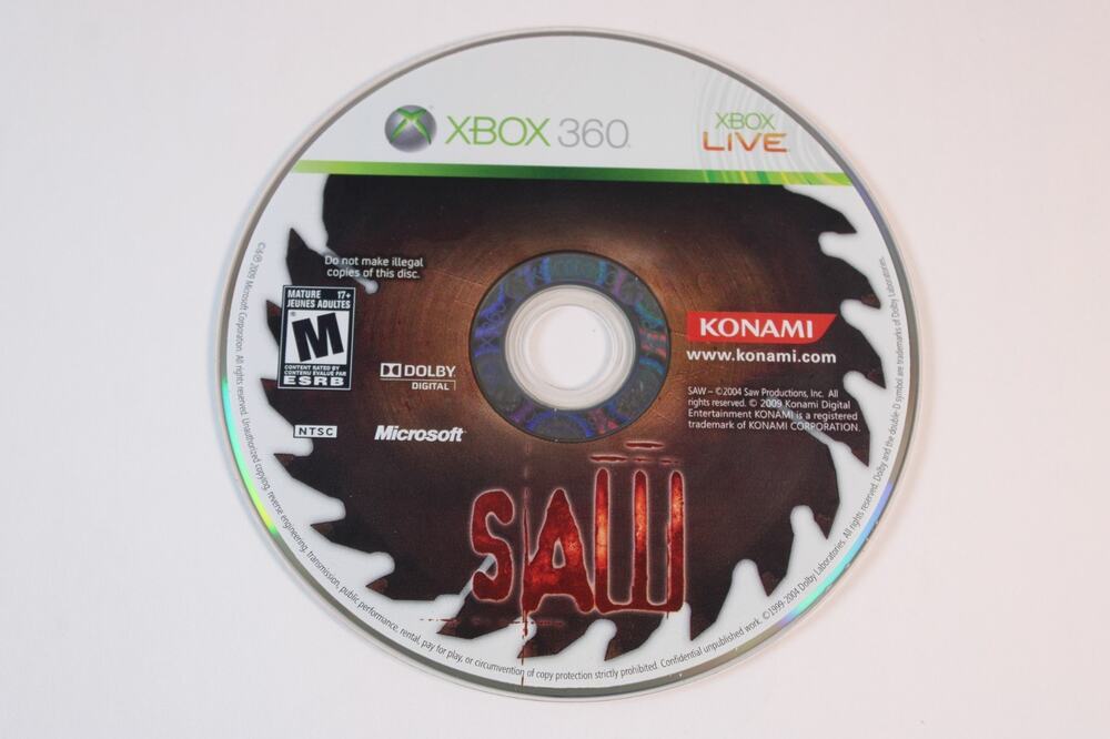 Saw (Microsoft Xbox 360, 2009) Authentic, Game Disc Only, tested/works